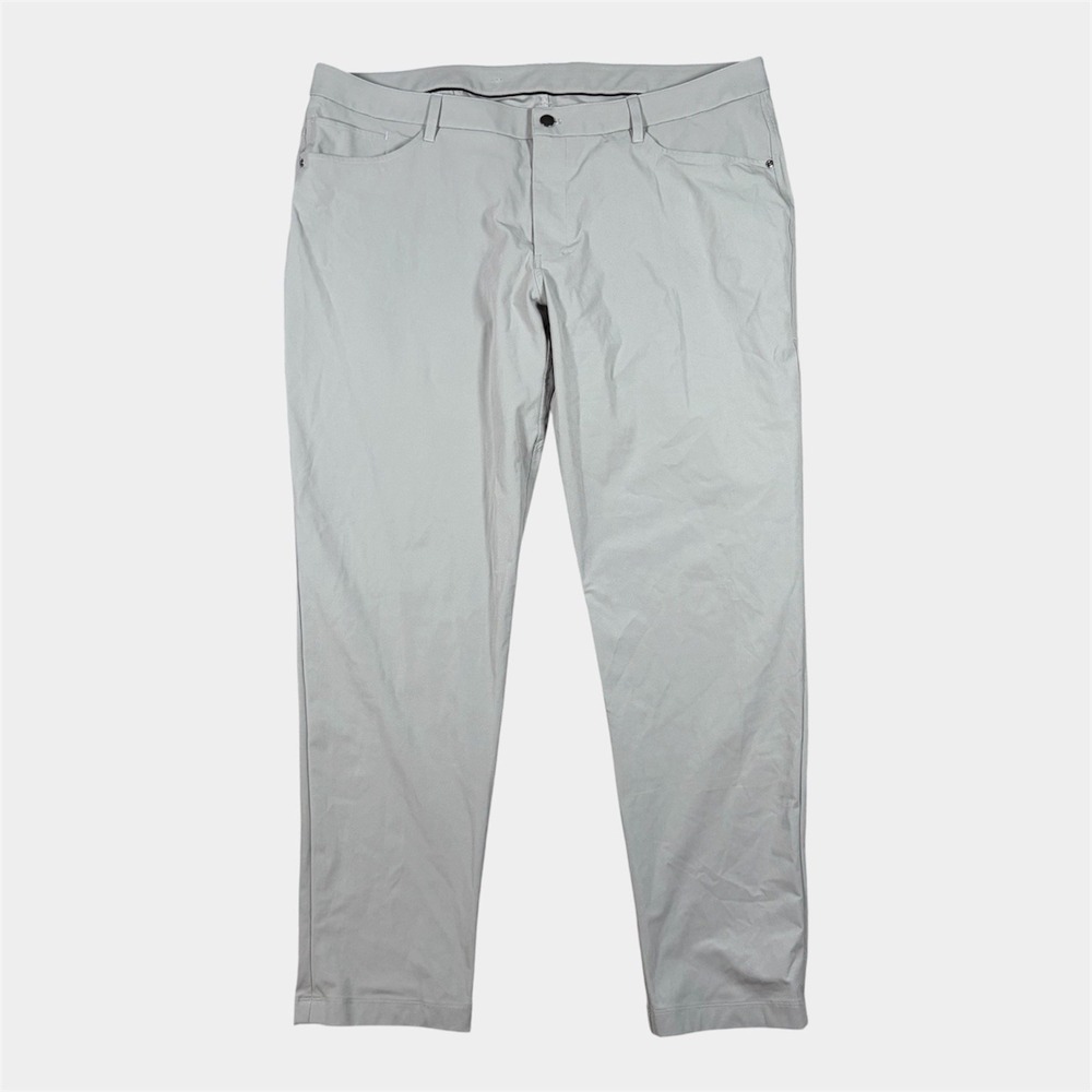 Lululemon ABC Pant Slim Warpstreme Mens 42x32 Gray Performance Golf LM5AQSS EUC